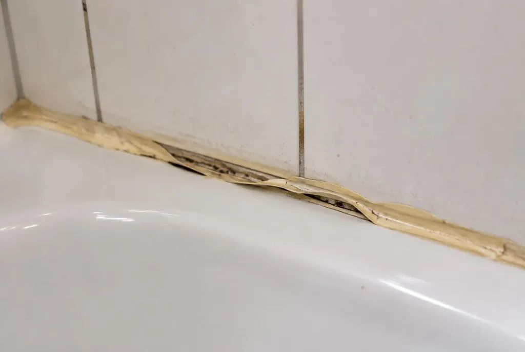 Kitbedrijf Voorburg – loslatende kit naast het bad